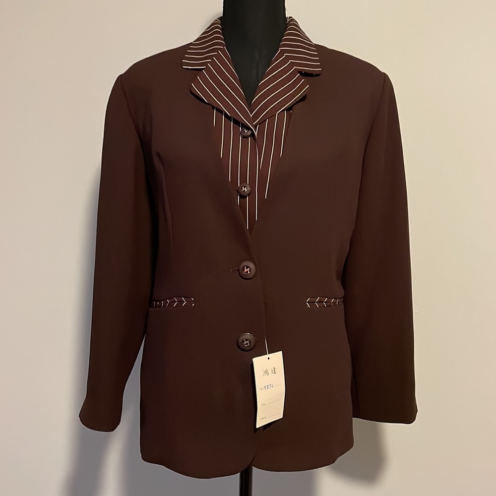 3 piece brown suit